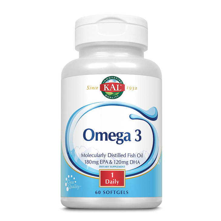 KAL 180/120 1000 Mg Omega 3 Fish, 60 Count online at globaldelivered