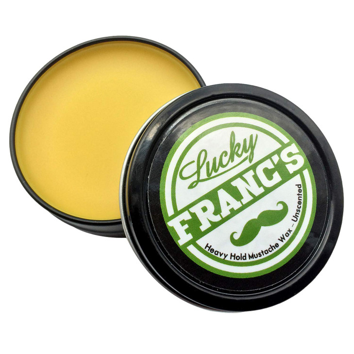 Lucky Francs Unscented Mustache Wax for Men Strong Frim Hold Stache Wax For Mens Grooming All Natural Scent Free Formula