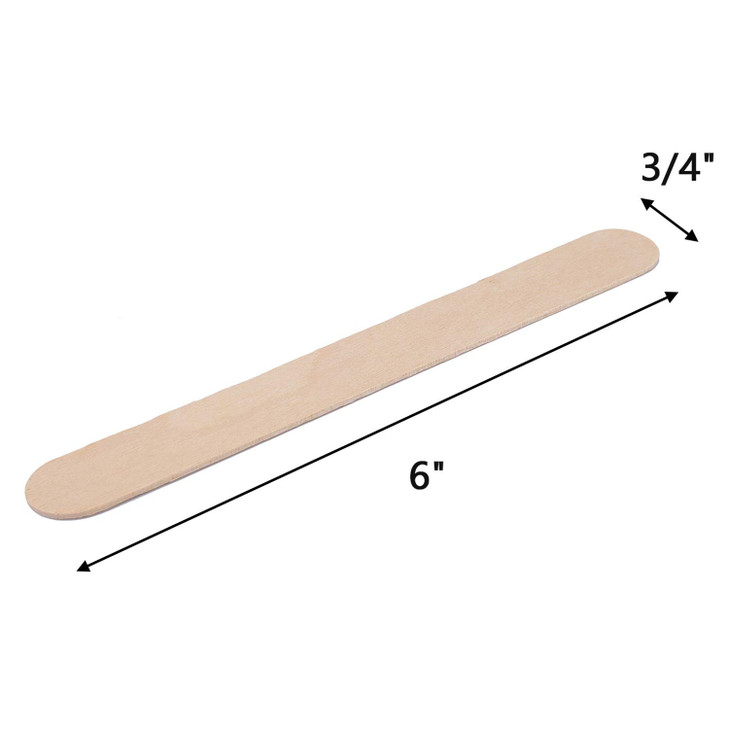 Hedume 600 Pack Large Wide Wax Sticks Wood Wax Spatula Applicator Body Hair Removal Craft Sticks Applicator Spatula