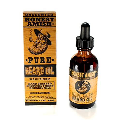 Honest Amish Pure Beard Oil 2 Ounce Fragrance Free