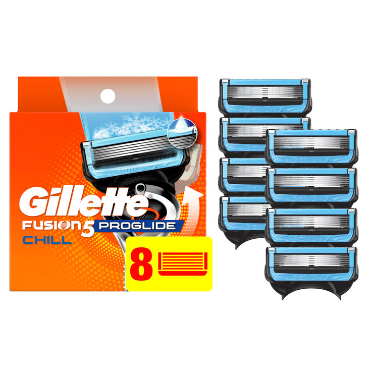 Gillette ProGlide Chill Razor Refills for Men 8 Blade Refills