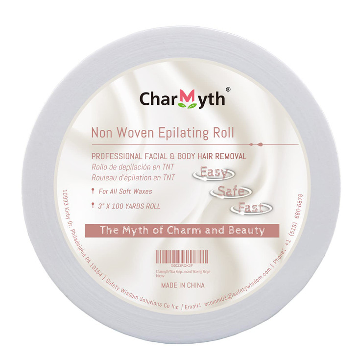 Charmyth Wax Strips Epilating Roll Non Woven Disposable for Body Face 100 Yard Hair Removal Waxing Strips
