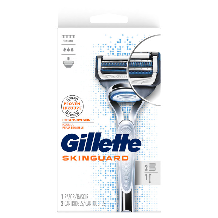 Gillette SkinGuard Mens Razor Handle 2 Blade Refills