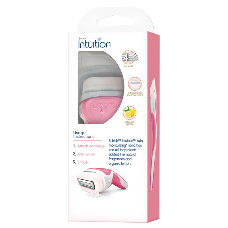 Schick Intuition Lemon Berry Breeze Razors for Women 1 Razor 2 Intuition Razor Blades Refill with Organic Lemon