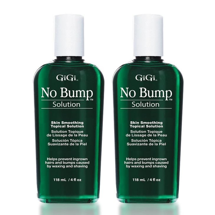 GiGi No Bump Skin Smoothing Topical Solution for Ingrown Hair Bumps and Razor Burns 4 fl oz x 2 pack