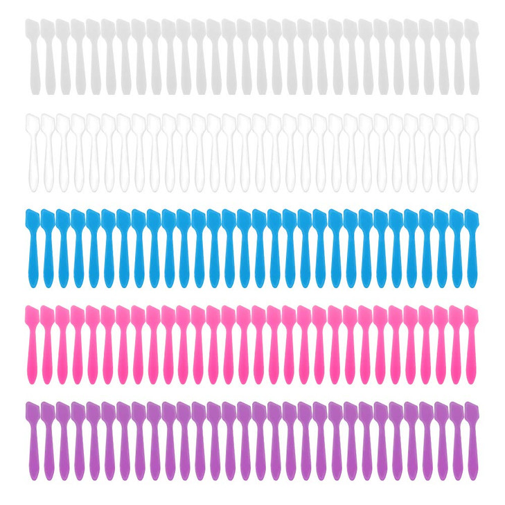150 Pack MINI Makeup Spatulas Reusable Cream Tip Spatulas Frosted Cosmetic Spatulas Scoops by Accmor