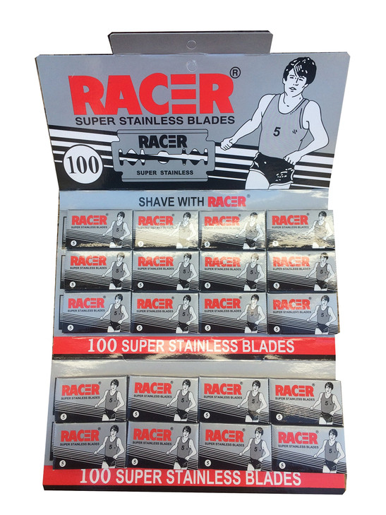 Racer Super Stainless Double Edge Safety Razor Blades 100 blades 20x5