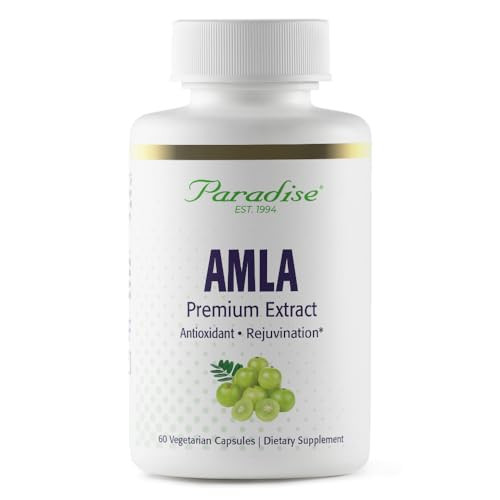 Paradise Herbs Amla, 250 mg Organic Whole Spectrum Vitamin C, Antioxidant, Superfood, Quality Ayurvedic Supplement 60 Vegetarian Capsules online at globaldelivered