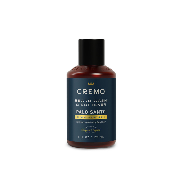Cremo Palo Santo Reserve Collection Beard Wash Softener Moisturizes Styles and Reduces Beard Itch for All Lengths of Fac