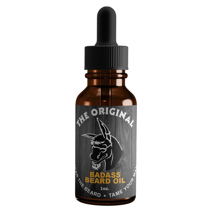 Badass Beard Care Oil For Men The Original Scent 1 oz All Natural Ingredients Keeps Beard and Mustache Full Soft and Hea