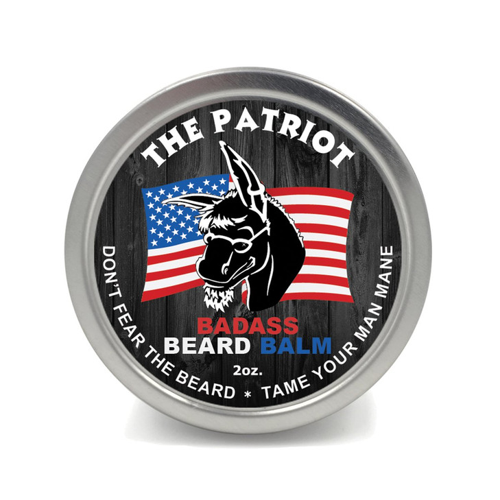 Badass Beard Care Beard Balm The Patriot Scent 2 Ounce All Natural Ingredients Keeps Beard and Mustache Full Soft and He