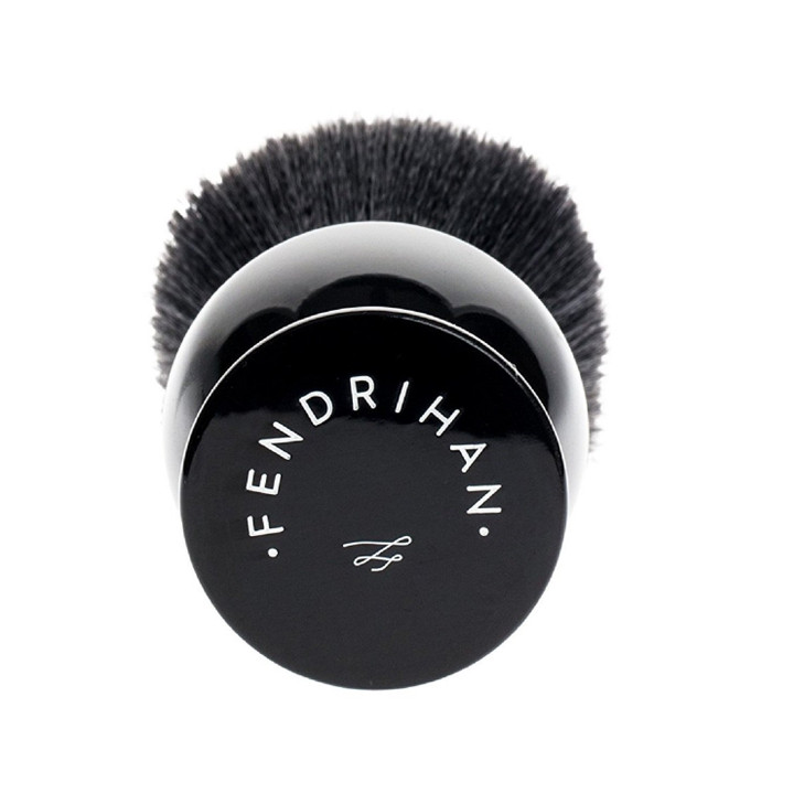 Fendrihan Black and White Synthetic Shaving Brush with Resin Handle for Personal and Professional Shaving Knot 24 mm