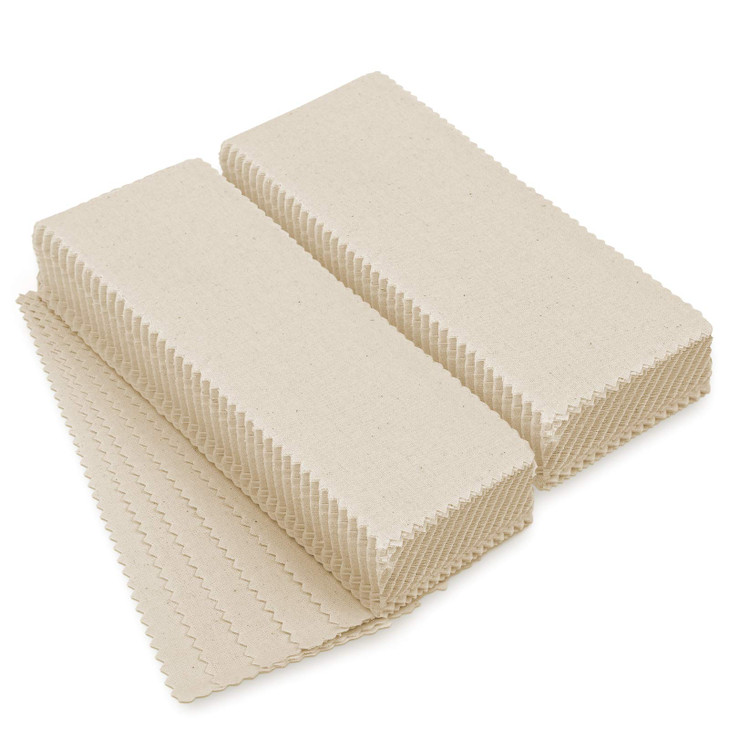 Whaline 200Pcs Fabric Wax Strip Natural Muslin Epilating Wax Strips Facial Hair Removal 79 x 28 Inch Large Cotton Cloth