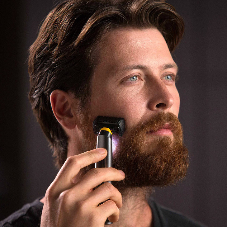 MicroTouch SOLO Titanium Rechargeable Beard Body Razor that Trims Edges Shaves and Grooms