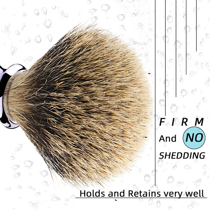 Grandslam Finest Badger Shaving Brush with Resin Handle Engineered for the Best Shave of Your Life Blue