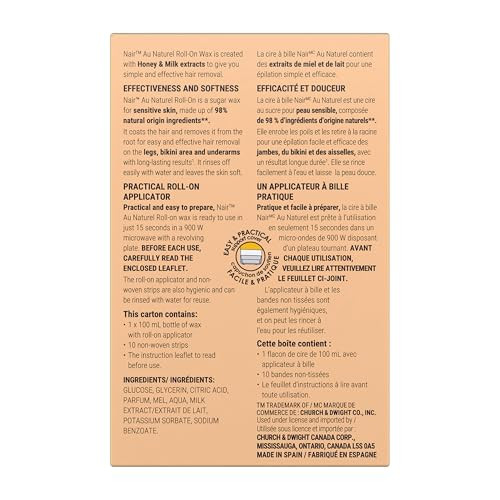 Nair RollOn Milk and Honey Wax 34 oz