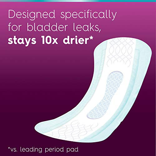 Poise Ultra Thin Incontinence Pads for Women Light Absorbency Regular Length 48 Count Packaging May Vary