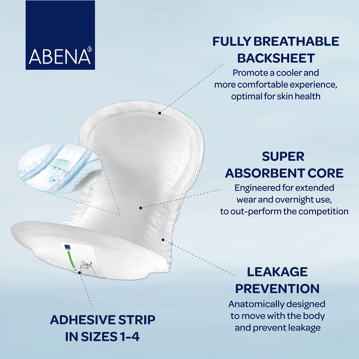 Abena AbriSan Premium Incontinence Pads Light Absorbency Sizes 1 To 3A Size 3 28 Count