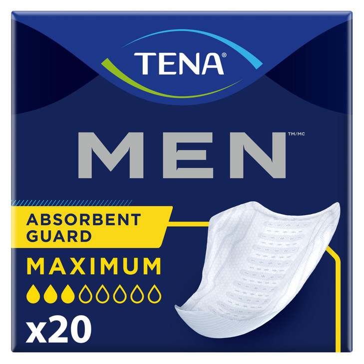 Tena Incontinence Guards for Men Maximum Absorbency 20 ct