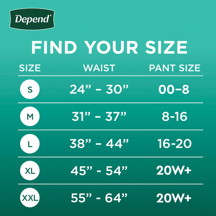 Depend Fresh Protection Adult Diapers Incontinence Postpartum Bladder Leak Underwear for Women Disposable Maximum Large