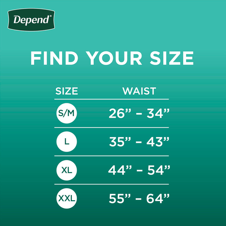 Depend Fresh Protection Adult Diapers Incontinence Underwear for Men Disposable Maximum ExtraLarge Grey 26 Count Packagi