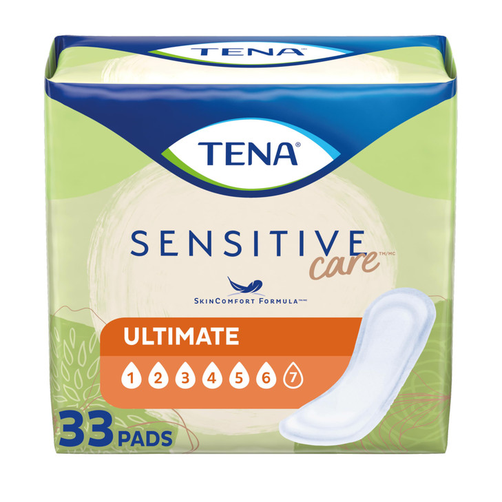 TENA Sensitive Care Ultimate Pads Regular Length 33 count