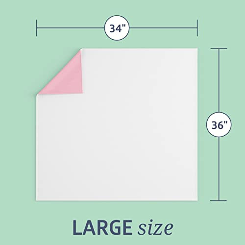 Medline Washable Bed Pads for Incontinence Large 34 x 36 inch Reusable Underpads 4 Pack Pee Pads for Dogs Adults Kids an