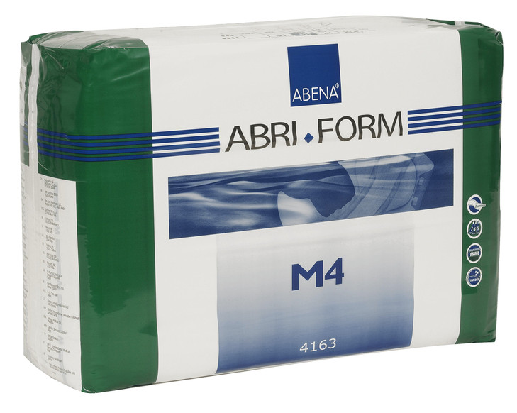 Abena AbriForm Comfort PlasticBacked Briefs Level 4 Medium To Large Sizes Medium 14 Count