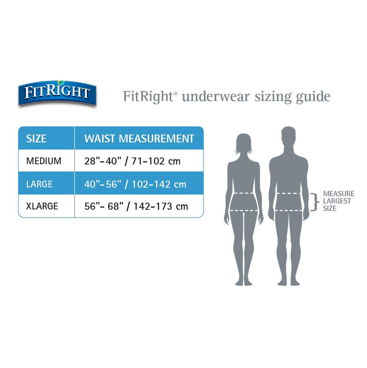 FitRight Ultra Adult Incontinence Underwear Heavy Absorbency XLarge 56 68 4 Packs of 20 80 Total