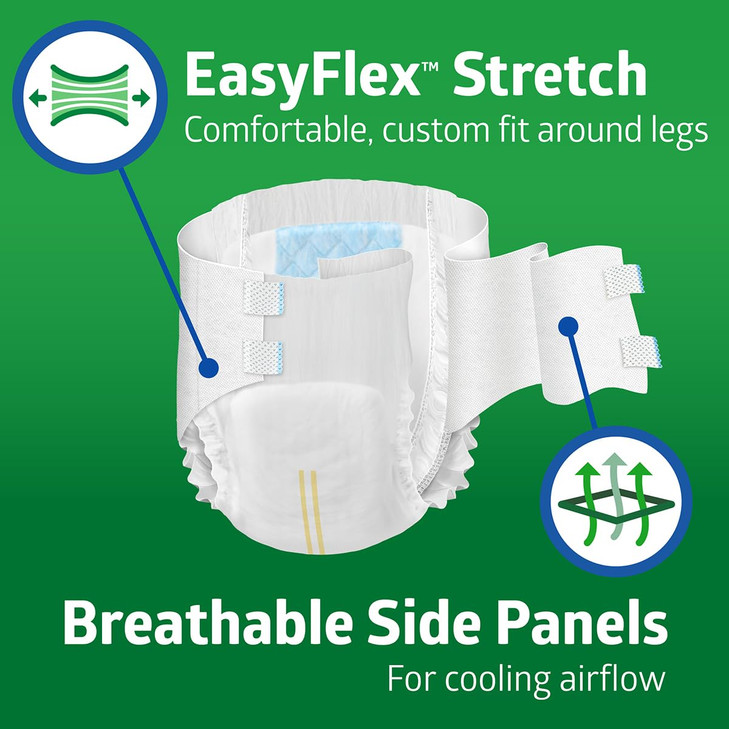 Medline FitRight Incontinence Diapers Specialty Size Adult Diapers For Men And Women Maximum Protection Waist Size 6594