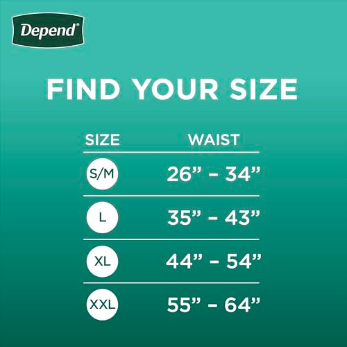 Depend Fresh Protection Adult Diapers Incontinence Underwear for Men Disposable Maximum Large Grey 28 Count Packaging Ma