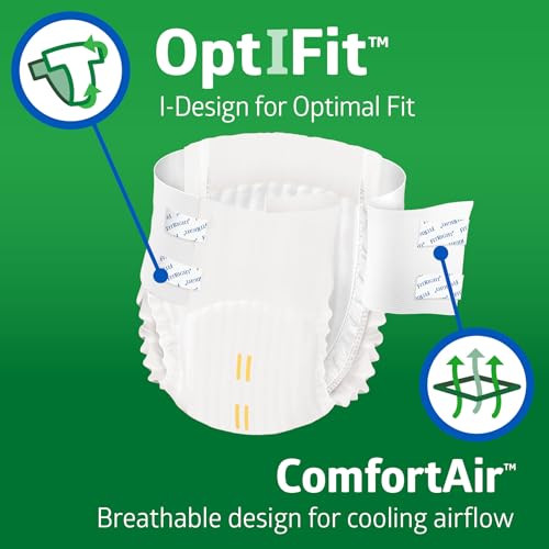 FitRight Ultra Adult Diapers Disposable Incontinence Briefs LeakProof Diaper Absorbent Briefs For Men and Women Maximum