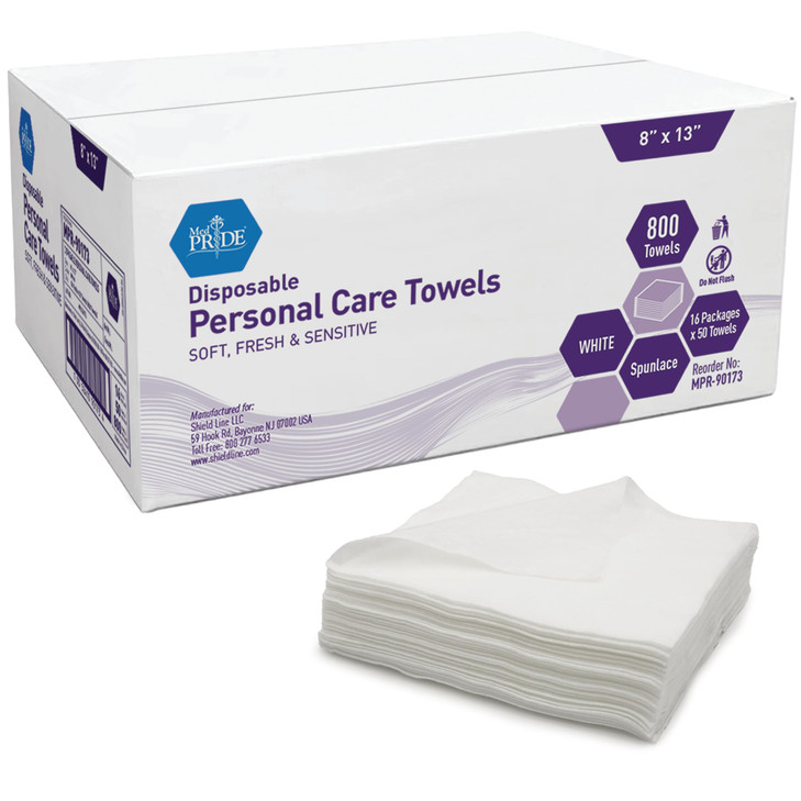 MED PRIDE Disposable Dry Wipes for Adults Soft Absorbent Personal Towels Bulk 800 Count Incontinence Care Baby Wipes 800