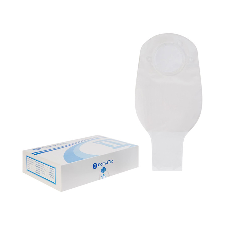 Convatec 401513 SURFIT Natura TwoPiece Drainable 12 Pouch with 1Sided Comfort Panel and Tail Clip Transparent 57mm 2 14