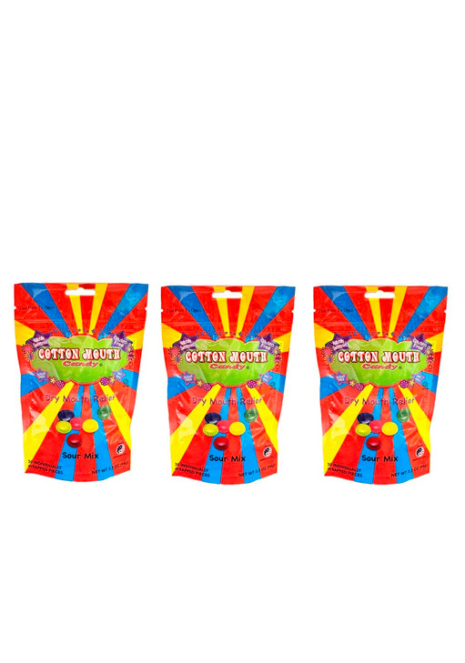 Cotton Mouth Candy Dry Mouth Relief Sour Mix 33 Ounce Bag 3 Bags Relieves Dry Mouth Increases Saliva Production Sugar Fr