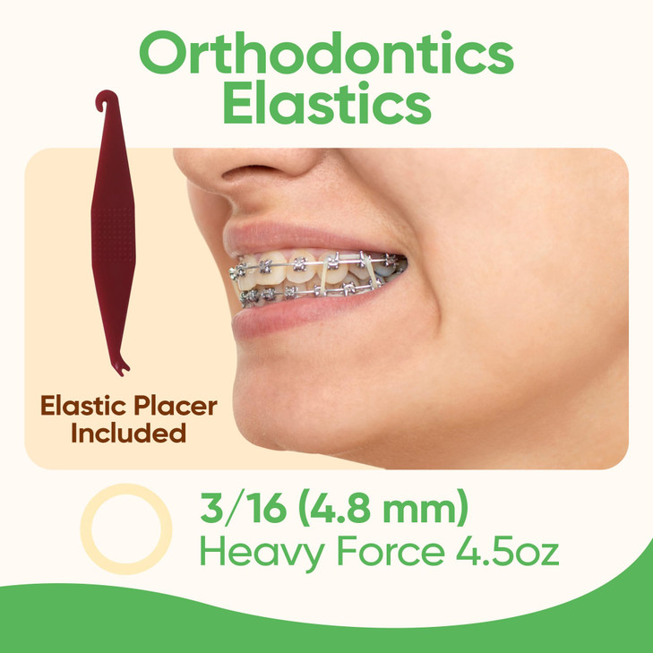 Orthodontic Rubber Bands for Braces Premium Quality Elastic Teeth Rubber Bands for Braces Fix Tooth Gaps Dreadlocks Incl