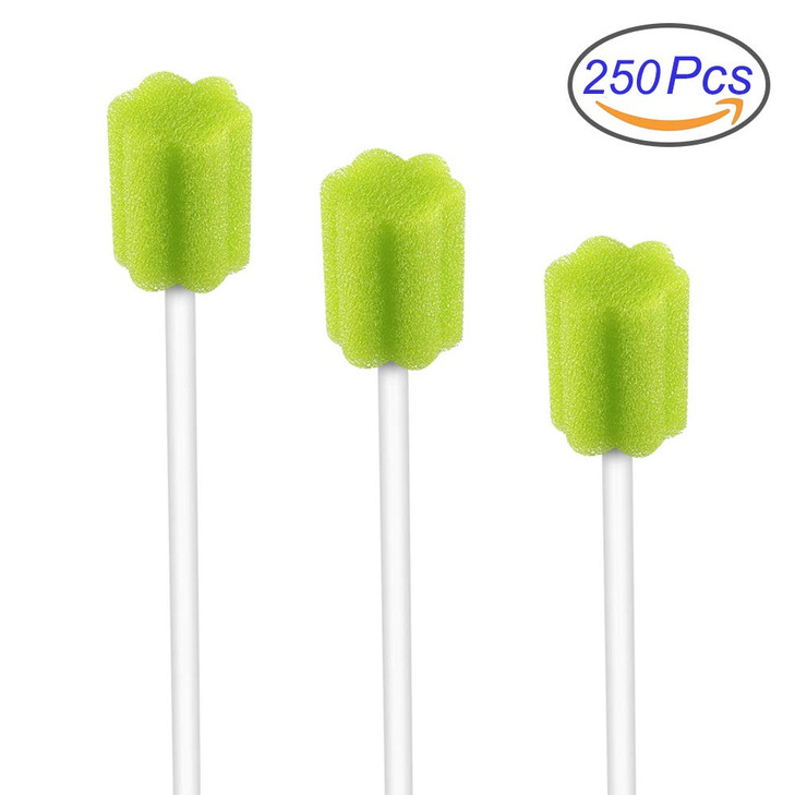 Disposable Untreated Oral Care Swabs 250 Count GREENplum