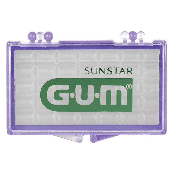 GUM Orthodontic Wax for Braces and Dental Devices Soothing Dental Wax with Vitamin E and Aloe Vera Clear Color and Refre