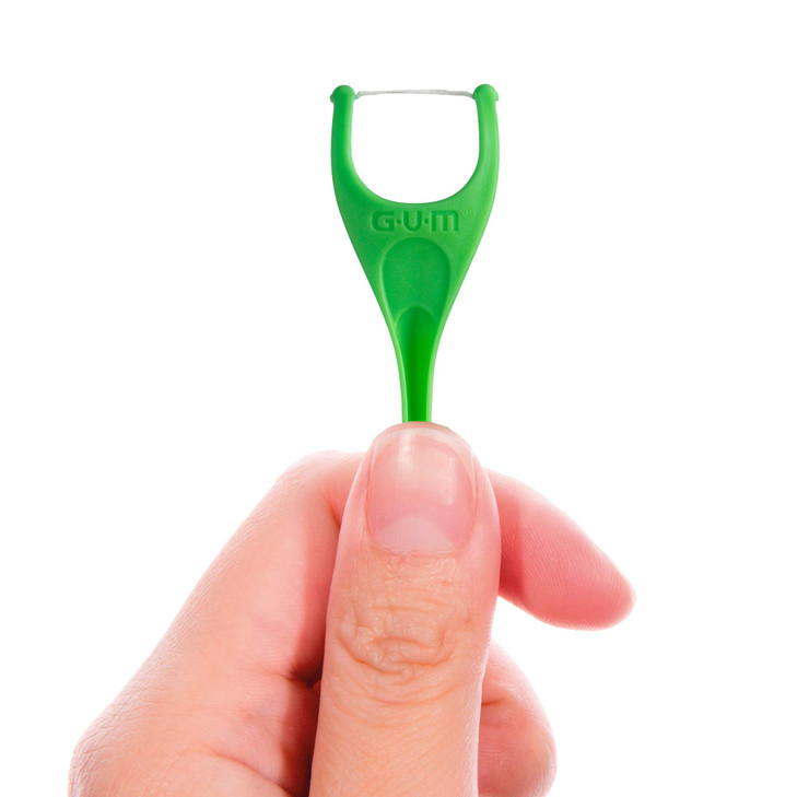 GUM Angled Floss Picks Perfect for Tight Teeth Extra Strong ShredResistant Dental Floss Angled for Easy Reach Dental Flo