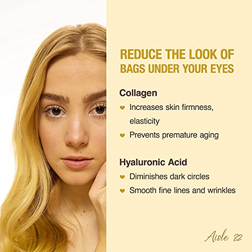 30 Pairs 24K Gold Under Eye Patches for Women Collagen Gold Masks for Dark Circles and Puffiness Under Eye Bags Treatmen