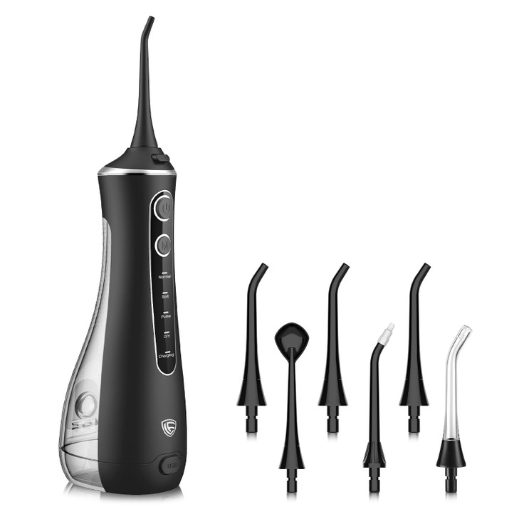 LF Water Flosser for Teeth Cleaning and Flossing Pick DIY 4 Modes Rechargeable Cordless Oral Irrigator IPX7 Waterproof P
