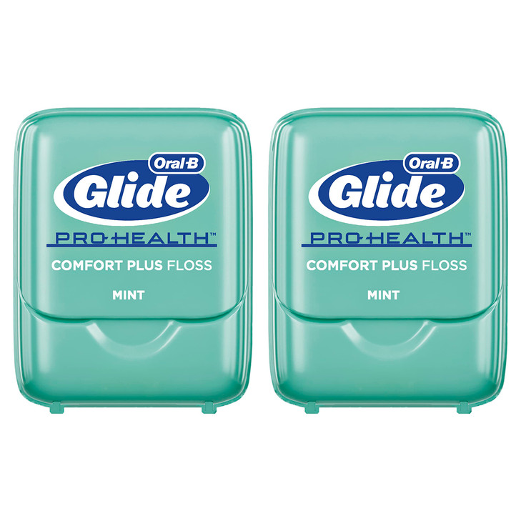 OralB Glide ProHealth Comfort Plus Mint Flavor Floss 437yd 40m 2 Count