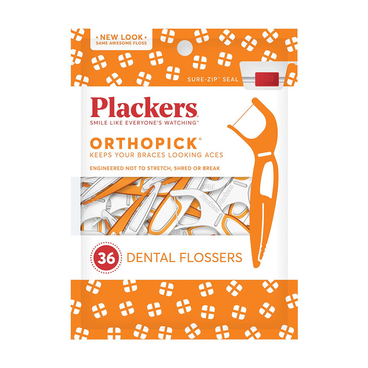 Plackers Orthopick Flossers 36 count Pack of 3