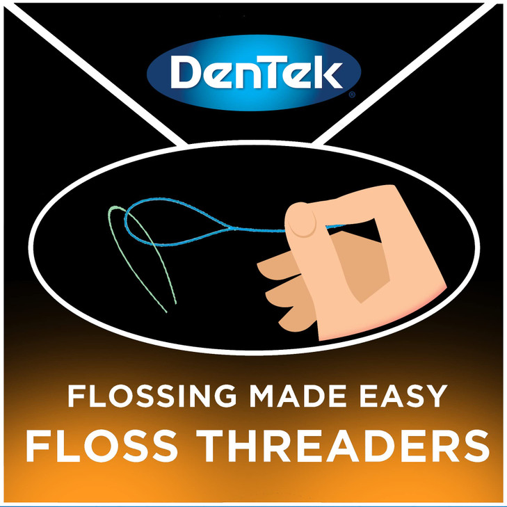 DenTek Floss Threaders For Braces Bridges and Implants 50 Count Pack of 6