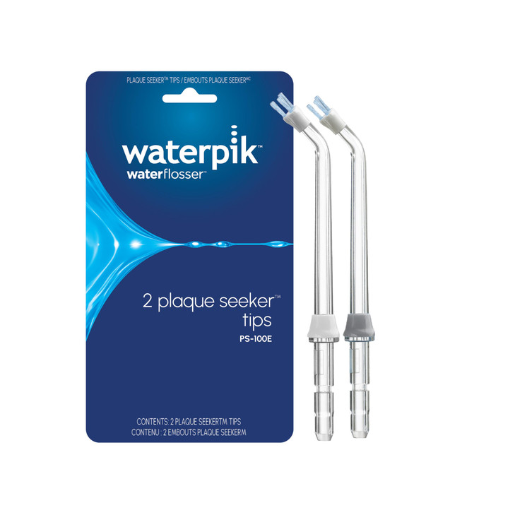 Waterpik Genuine Plaque Seeker Replacement Tips Water Flosser Tip Replacement PS100E 2 Count Assorted Colors