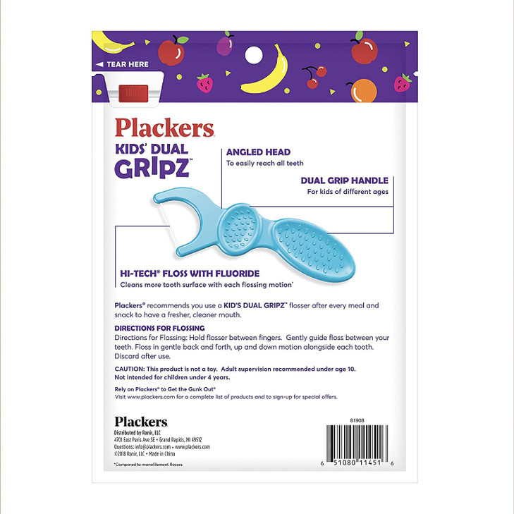 Plackers Kids Flossers Wild Berry Flavor 75 Count Packaging may vary