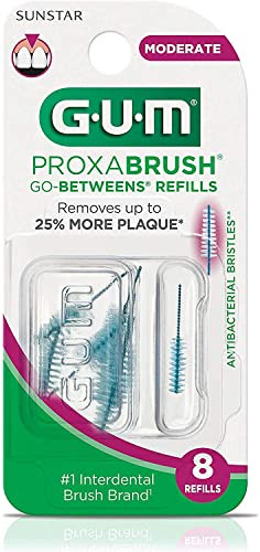 GUM GoBetweens Proxabrush Refills Moderate 612 8 Each Pack of 2