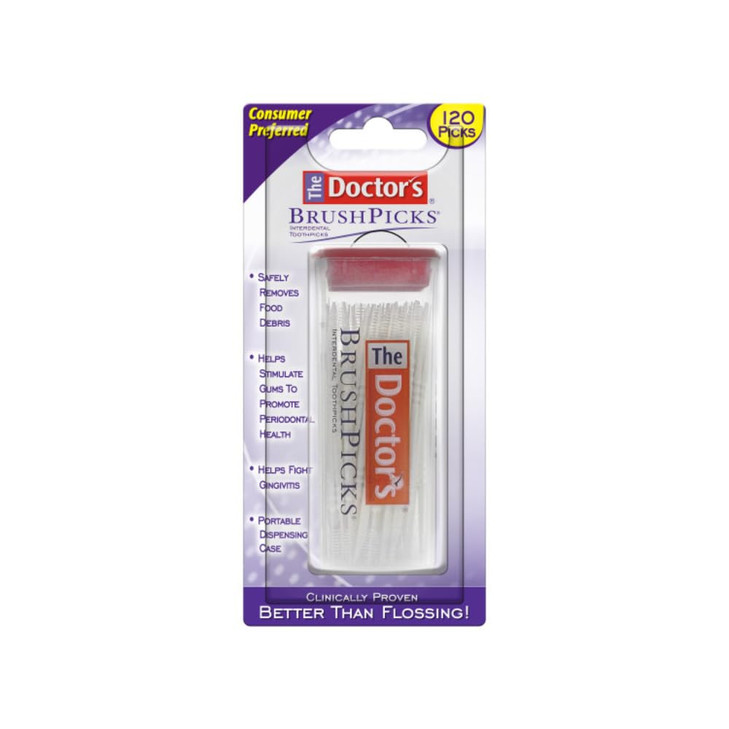 The Doctors BrushPicks Interdental Toothpicks 120 Count Pack of 6