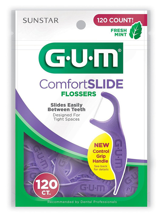 GUM EezThru Fresh Mint Flavor Comfort Slide Flosser Pack of 2