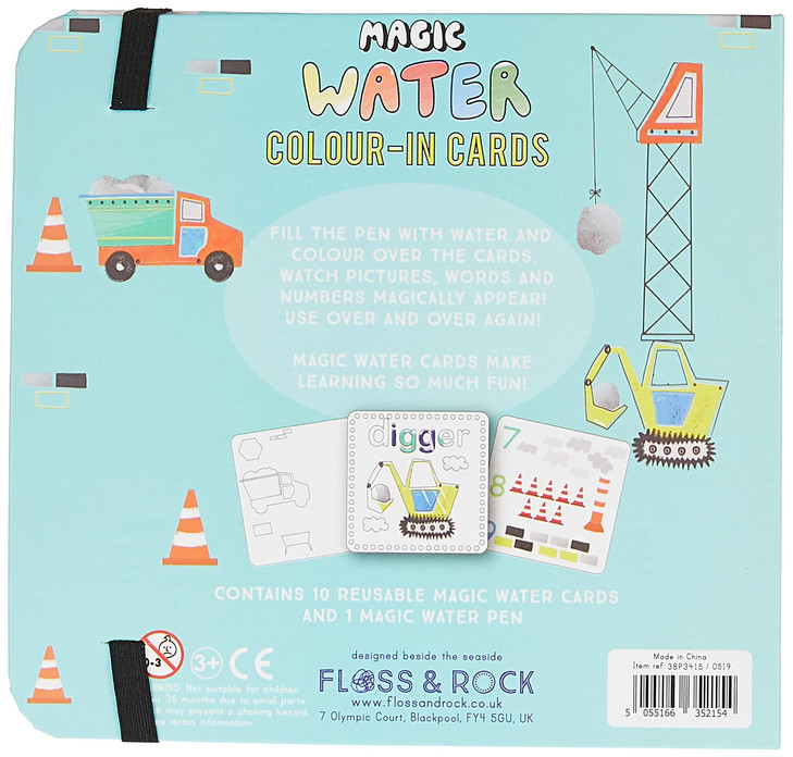 Floss and Rock Construction Magic Water Pad and Pen